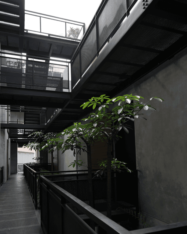 Modern interior corridor