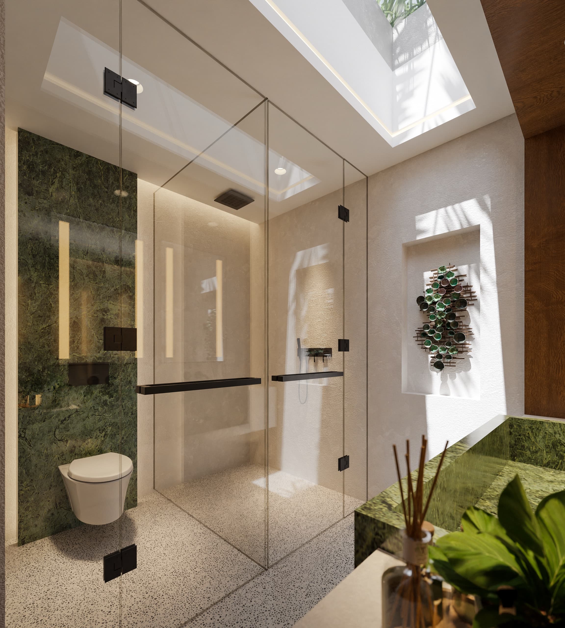 Two-bedroom ensuite bathroom